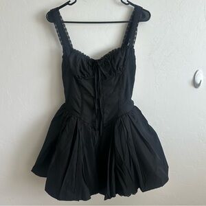 Black corset style Dress with Straps